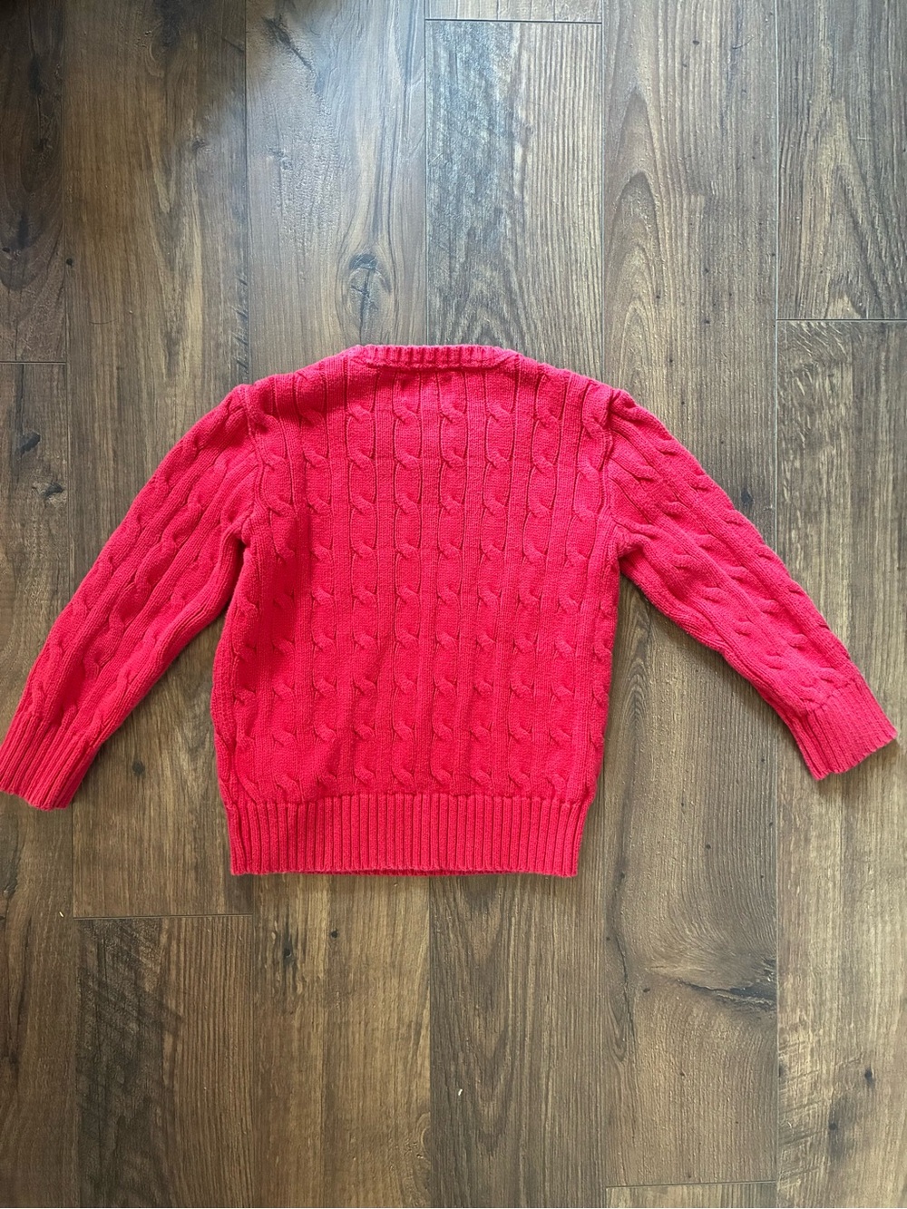 Polo by Ralph Lauren Kids Red Cable Knit Sweater - Picture 2 of 4